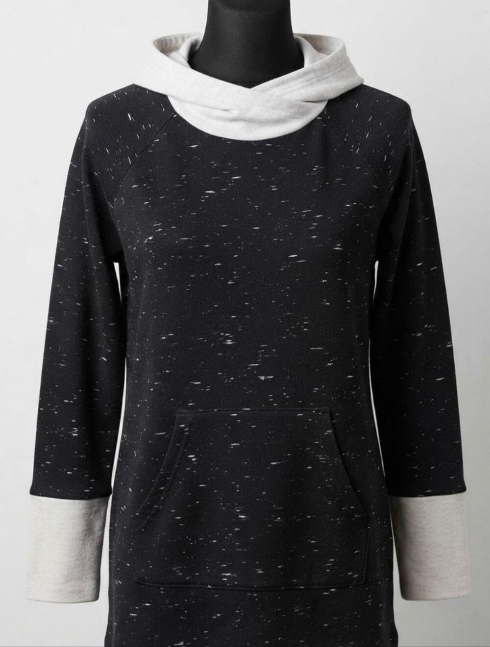 LuLaRoe Two-Tone Cowl 🍁 Hoodie Sweater - Black & Cream